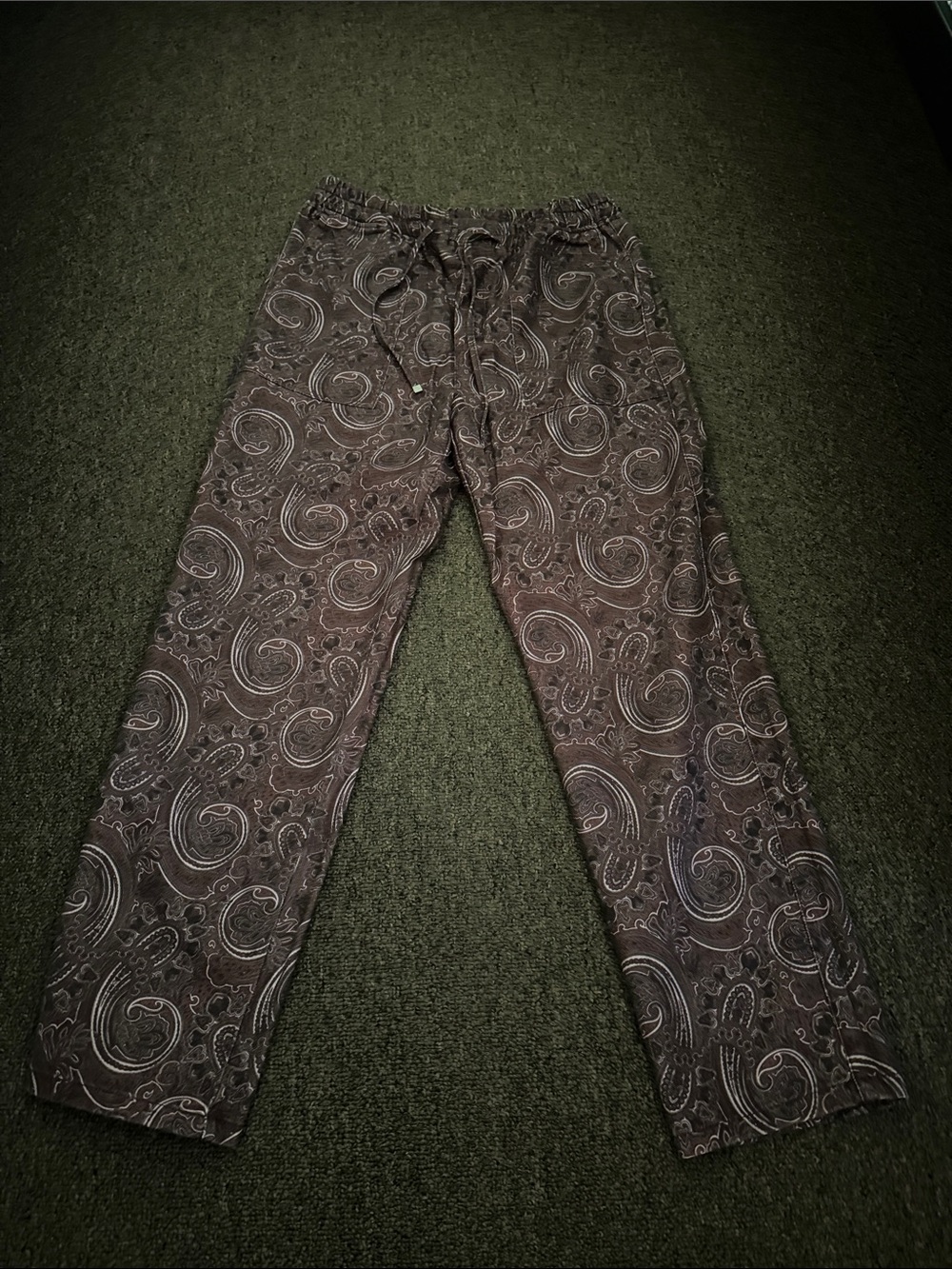 Zara Brown Paisley Track Pants